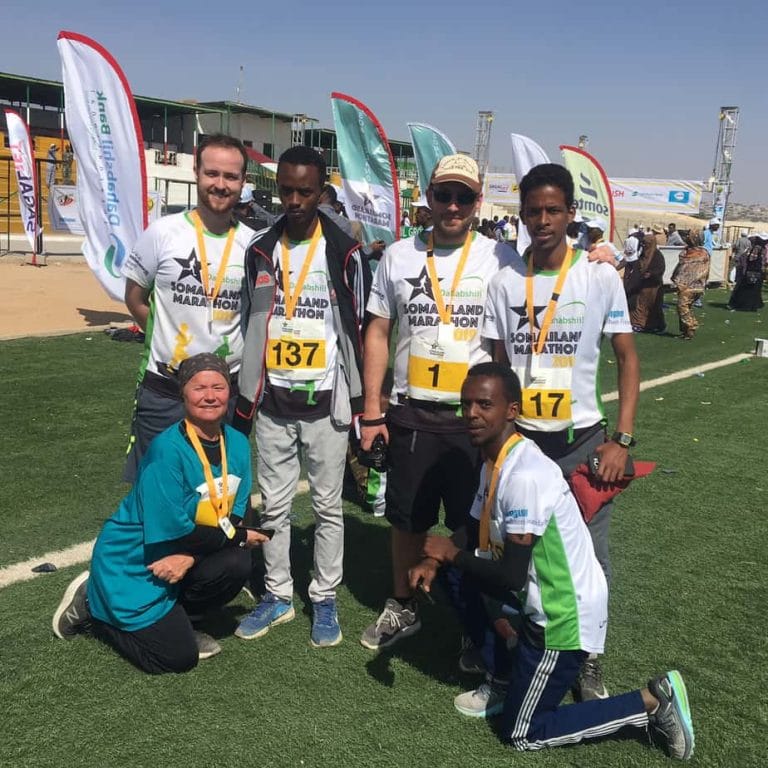 Runners after the Somaliland Marathon 2019