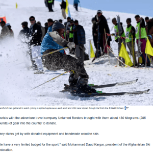 Untamed Borders donation of ski equipment - Afghan Ski Challenge - France 24
