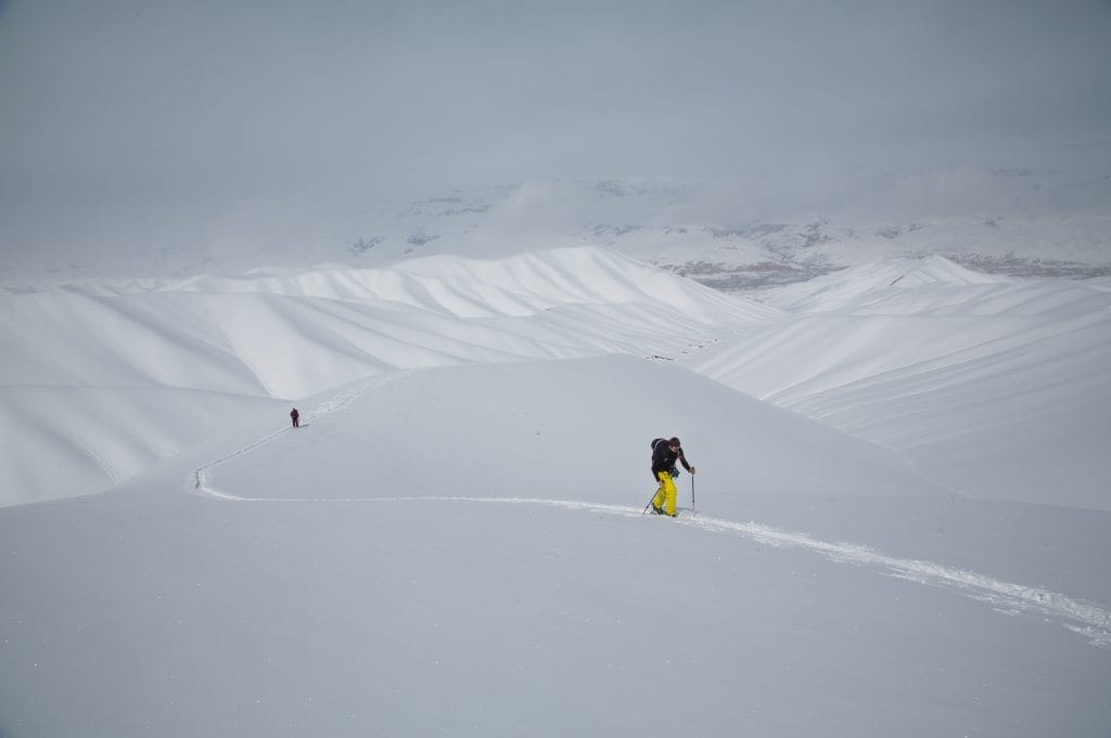 Skiing in the Koh-e Baba mountain range, Afghanistan