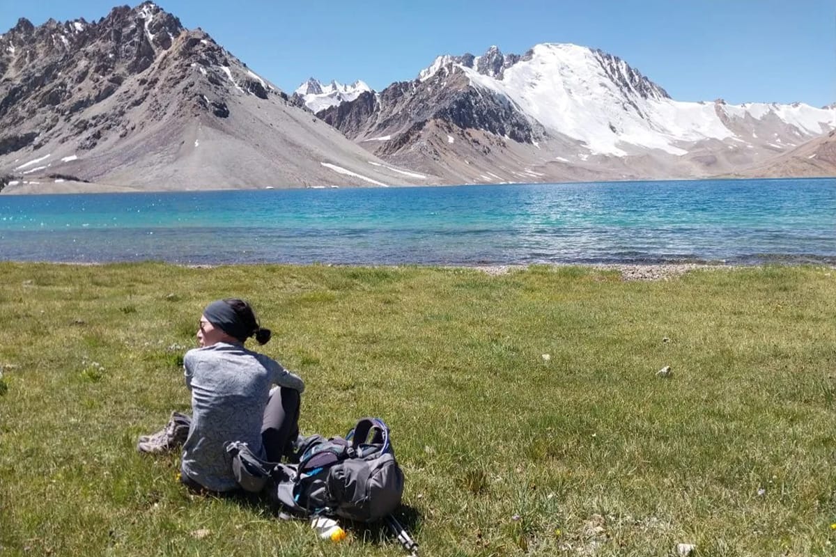 Lunch stop, Pamir Mountain Lakes trekking, Tajikistan