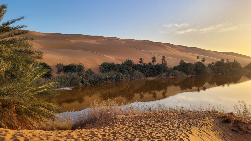 Lake Um al Maa, Ubari Lakes, South of Libya