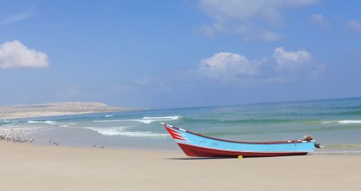 Traditional boat on the beach, Puntland